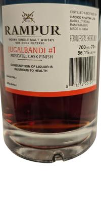 Rampur Jugalbandi #1 Indian Single Malt Whisky moscatel cask finish 56.1% 700ml