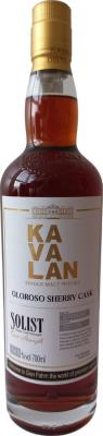 Kavalan Solist Oloroso Sherry Cask Spanish Oloroso Sherry Glehn Fahrn Switzerland 54.8% 700ml