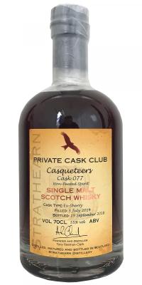 Strathearn 2014 Private Cask Club Ex-Sherry #077 casQueteers 55% 700ml