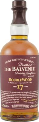 Balvenie 17yo DoubleWood American Oak and Sherry Oak Casks 43% 700ml