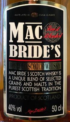 Mac Bride's Blended Scotch Whisky Oak Foeders Auchan France 40% 500ml