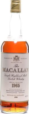 Macallan 1965 Special Selection Sherry Wood Importato da Flli Rinaldi Bologna 43% 750ml