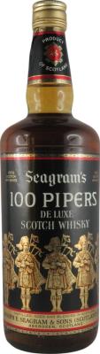 100 Pipers De Luxe Scotch Whisky 1970s Golden Tube Ubersee Import Spirituosen Hamburg 43% 750ml