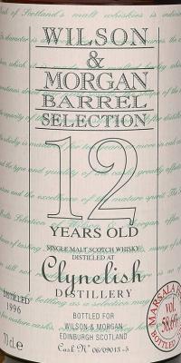 Clynelish 1996 WM Barrel Selection Cask Strength 12yo Marsala Finish 06/09013-5 58.6% 700ml