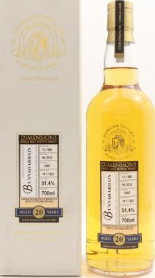 Bunnahabhain 1991 DT Dimensions Oak Cask #5367 51.4% 700ml