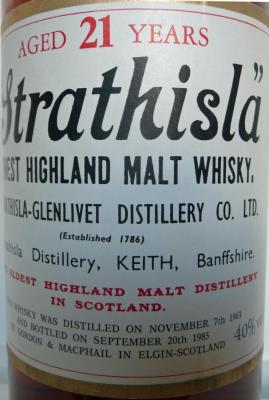 Strathisla 1963 GM Licensed Bottling 40% 750ml