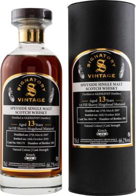 Glenlivet 2007 SV 1st Fill Sherry Hogshead #900179 Kirsch Import 66.2% 700ml