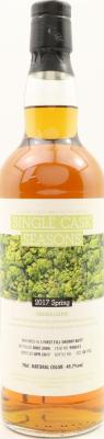 Craigellachie 2008 SV Single Cask Seasons Spring 2017 1st Fill Sherry Butt #900615 49.7% 700ml