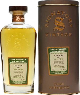 Longmorn 1989 SV Cask Strength Collection Hogshead 15911 55.3% 700ml