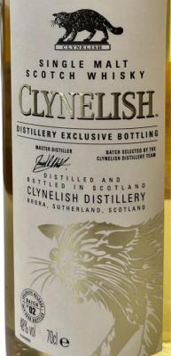 Clynelish Distillery Exclusive Bottling Exclusive Release Batch 02 ex-Bourbon and refill Casks 48% 700ml