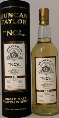 Springbank 1992 DT NC2 Range Oak Casks 46% 700ml