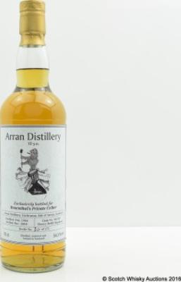 Arran 1998 Rosenthal's Private Cellar Sherry Refill Hogshead 98/100 54.5% 700ml