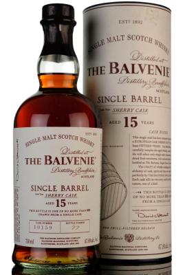 Balvenie 15yo Single Barrel Sherry Cask European Oak Sherry Butt 10159 47.8% 750ml
