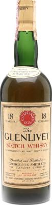 Glenlivet 18yo Unblended all malt Baretto import 45.7% 750ml