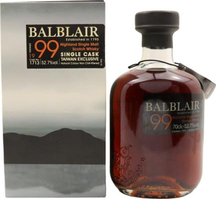 Balblair 1999 Single Cask #1713 Taiwan Exclusive 52.7% 700ml