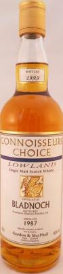 Bladnoch 1987 GM Connoisseurs Choice 40% 700ml