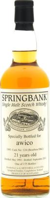Springbank 1993 Private Bottling 21yo Bourbon Hogshead #124 The Whisky Chamber 55.7% 700ml