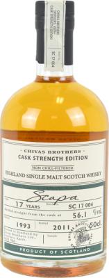 Scapa 1993 Chivas Brothers Cask Strength Edition Bourbon Barrel Batch SC 17 004 56.1% 500ml