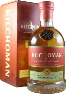 Kilchoman 2011 Rum Finish Single Cask 163/2011 Australia 56.2% 700ml