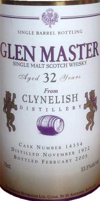 Clynelish 1972 SAB Glen Master 14354 53.5% 700ml