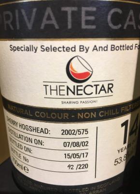 Arran 2002 Private Cask Sherry Hogshead 2002/575 The Nectar 53.8% 700ml