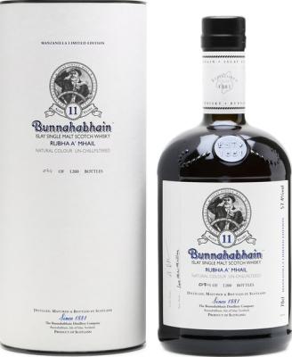 Bunnahabhain 11yo Rubha A Mhail Manzanilla Casks 550 & 554 Feis Ile 2015 57.4% 700ml