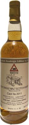 Caol Ila 2011 Fs Scottish Roadsign Edition #13 Barrique #900100 59.4% 700ml