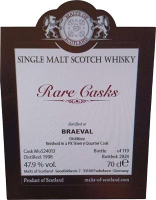 Braeval 1998 MoS Rare Casks 47.9% 700ml