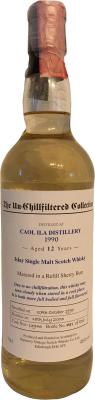 Caol Ila 1990 SV The Un-Chillfiltered Collection Refill Sherry Butt #13946 46% 700ml