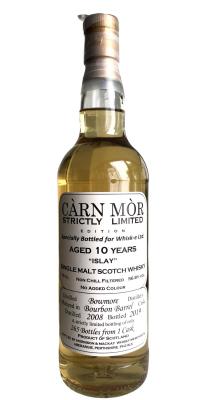 Bowmore 2008 MMcK Carn Mor Strictly Limited Edition Bourbon Barrel Whisk-e Ltd 56.8% 700ml