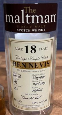 Ben Nevis 1996 MBl The Maltman Sherry Cask 46% 700ml