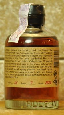 Hudson Manhattan Rye New American Oak Barrels 46% 350ml