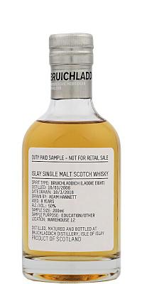 Bruichladdich 2008 Duty Paid Sample Not For Retail Sale 50% 200ml