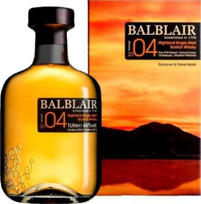 Balblair 2004 1st Release Sherry Matured Travel Retail 46% 1000ml