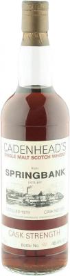 Springbank 1979 CA Distillery Label #265 48.4% 700ml