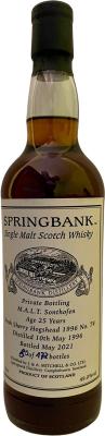 Springbank 1996 Fresh Sherry Hogshead M.A.L.T. Sonthofen 49% 700ml