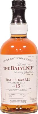 Balvenie 15yo Single Barrel Sherry Cask #15623 47.8% 700ml