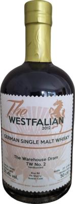 The Westfalian 2015 The Warehouse Dram No.2 1st Fill PX Sherry Quater Cask Handbottled in Warehouse 50.4% 500ml