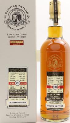 North British 1991 DT Rare Auld Grain Sherry Cask #5957092 54.7% 700ml