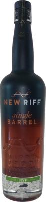 New Riff 4yo Single Barrel Barrel Proof 1st Fil American Oak 57.4% 750ml
