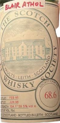 Blair Athol 1985 SMWS 68.6 68.6 59.5% 700ml