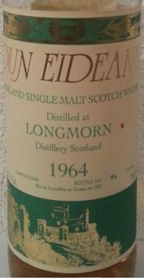 Longmorn 1964 De 5090 for Divo Switzerland 57.5% 700ml