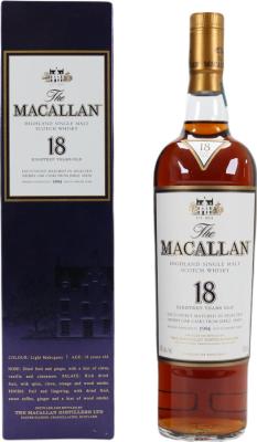 Macallan 1994 Sherry Oak Sherry Oak Casks from sherry Spain 43% 750ml