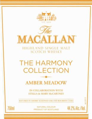 Macallan Amber Meadow The Harmony Collection Sherry seasoned oak & bourbon 44.2% 700ml