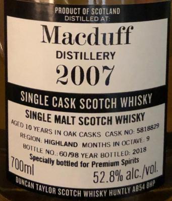 Macduff 2007 DT #5818829 Premium Spirits 52.8% 700ml