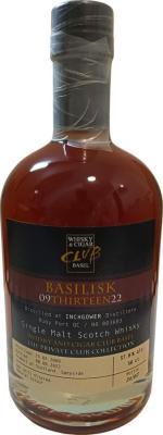 Inchgower 2009 WCh The Private Club Collection Ruby Port Quarter Cask Whisky and Cigar Club Basel 57% 500ml