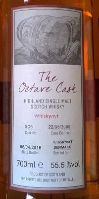 Glenglassaugh 2009 Octave Cask SC6 Whiskynyt.dk Private Bottling 55.5% 700ml