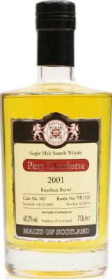 Port Charlotte 2001 MoS Bourbon Barrel #967 60.2% 700ml