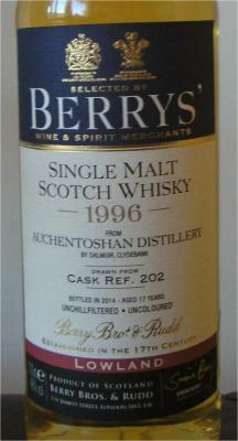 Auchentoshan 1996 BR Berrys 202 46% 700ml