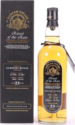 Glenury Royal 1984 DT Rarest of the Rare 23yo Oak Cask #3047 49.3% 700ml